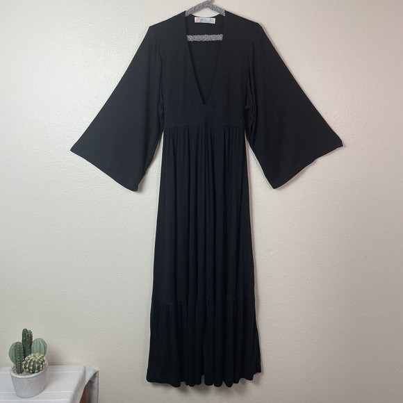 Free People FP Beach Endless Summer Noon Walking Maxi Dress Black XS - Picture 2 of 15